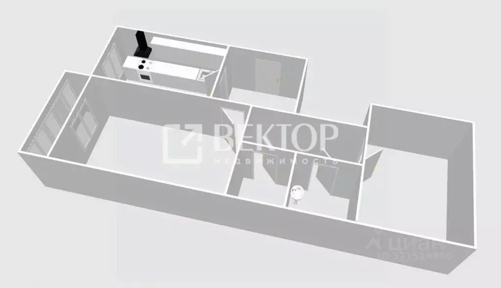 2-к кв. Костромская область, Кострома пос. Волжский, 7-й кв-л, 1 (50.0 ... - Фото 1