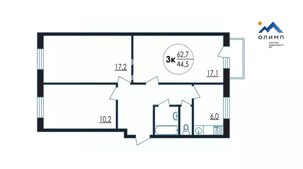 3-к кв. Ярославская область, Ярославский муниципальный округ, Лесная ... - Фото 2