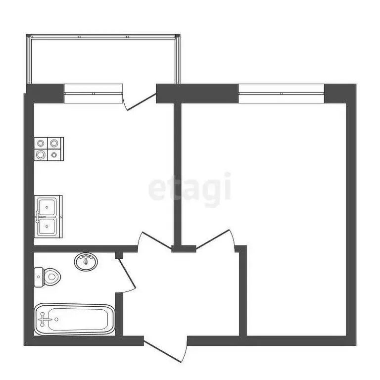 1-комнатная квартира: Тамбов, Свободная улица, 4к8с1 (30.9 м) - Фото 0