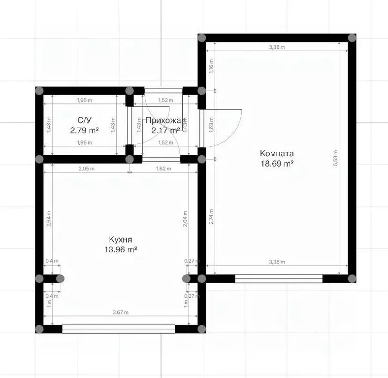 1-к кв. Кабардино-Балкария, Нальчик ул. Шогенова, 55к12 (39.0 м) - Фото 1