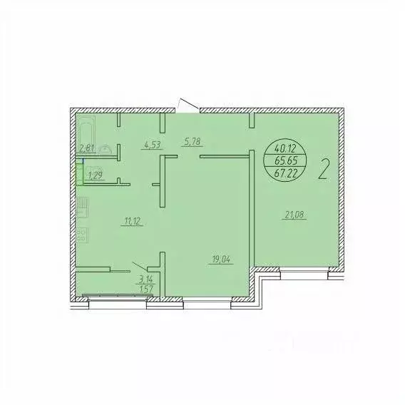 2-к кв. Сахалинская область, Анивский городской округ, с. Новотроицкое ... - Фото 1