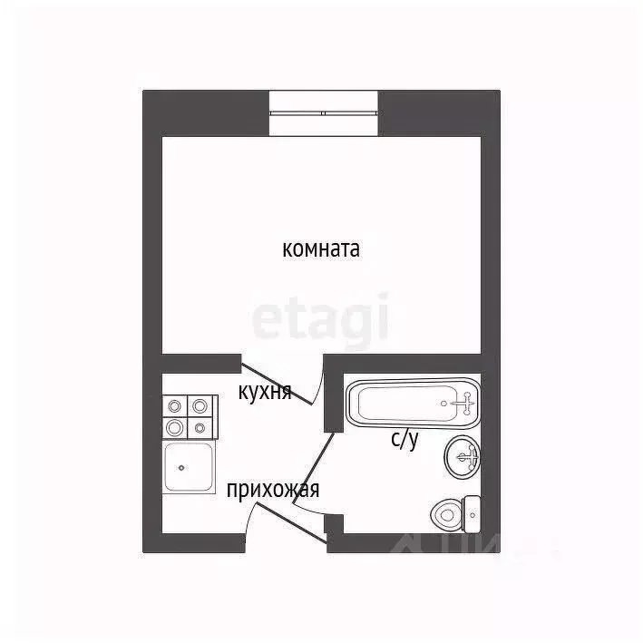 1-к кв. Курганская область, Курган ул. Урицкого, 77 (12.2 м) - Фото 2