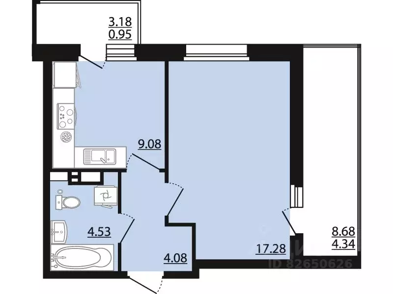 1-к кв. Воронежская область, Рамонский район, Яменское с/пос, пос. ... - Фото 1