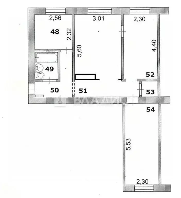 3-к кв. Белгородская область, Белгород ул. Чехова, 24 (55.8 м) - Фото 2