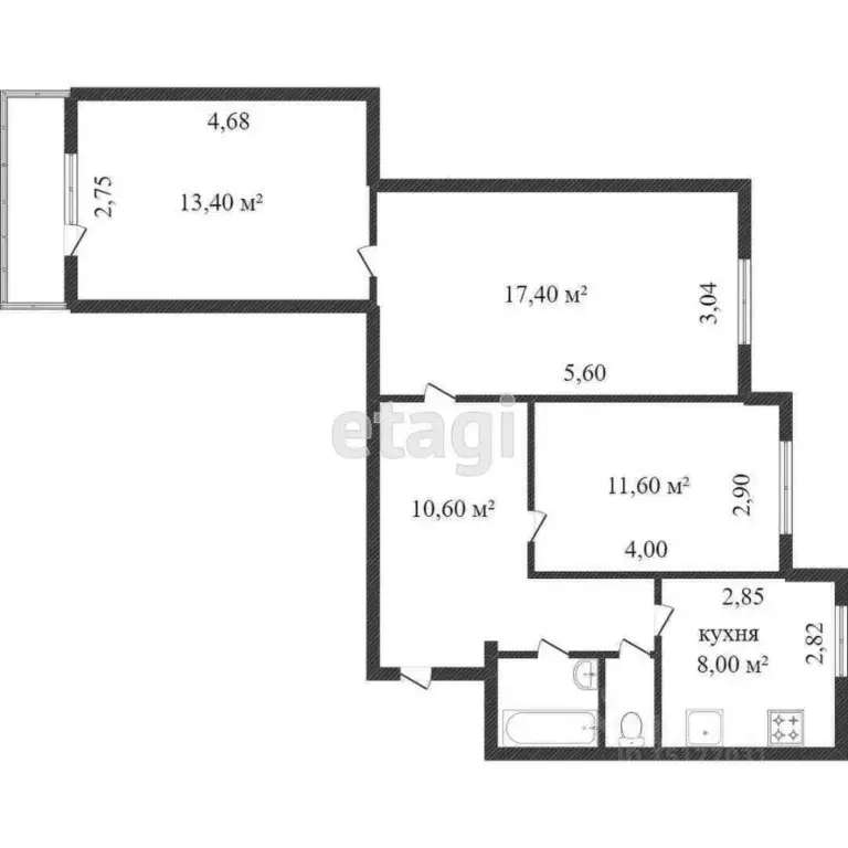 3-к кв. Ямало-Ненецкий АО, Новый Уренгой ул. 70-летия Октября, 1к6 ... - Фото 2
