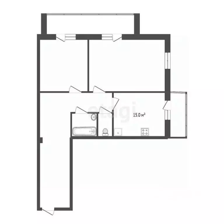 2-к кв. Вологодская область, Вологда Ленинградская ул., 81 (69.0 м) - Фото 1