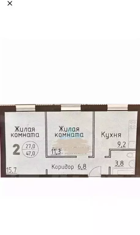 2-к кв. Калужская область, Калуга ул. Братьев Луканиных, 13 (46.8 м) - Фото 2