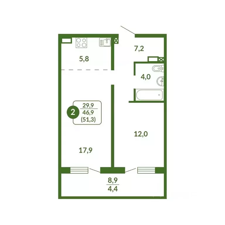 1-к кв. Кировская область, Киров ул. Тимирязева, 7 (51.3 м) - Фото 0