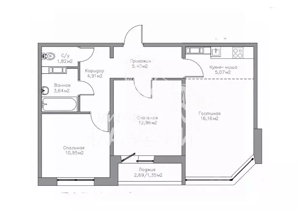 2-к кв. Оренбургская область, Оренбург ул. Березка, 21 (62.0 м) - Фото 2