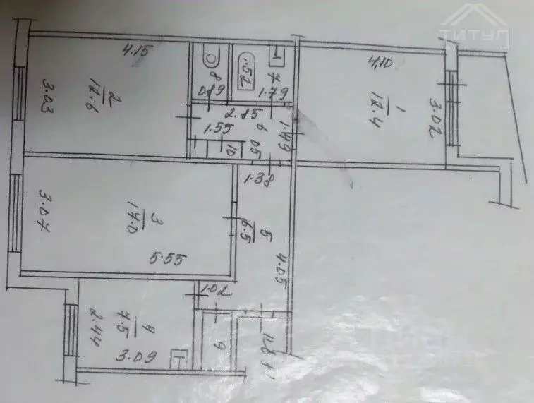 3-к кв. Алтайский край, Барнаул Докучаево мкр, ул. Шукшина, 4 (65.5 м) - Фото 2