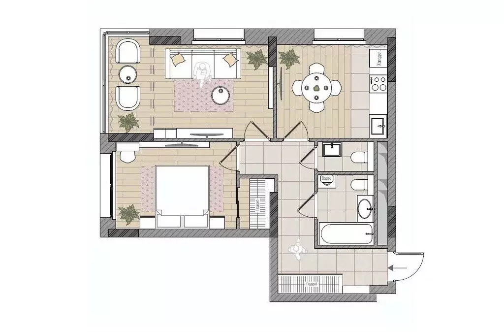 2-к кв. Кировская область, Киров Мелькомбинатовский проезд, 3 (59.0 м) - Фото 1