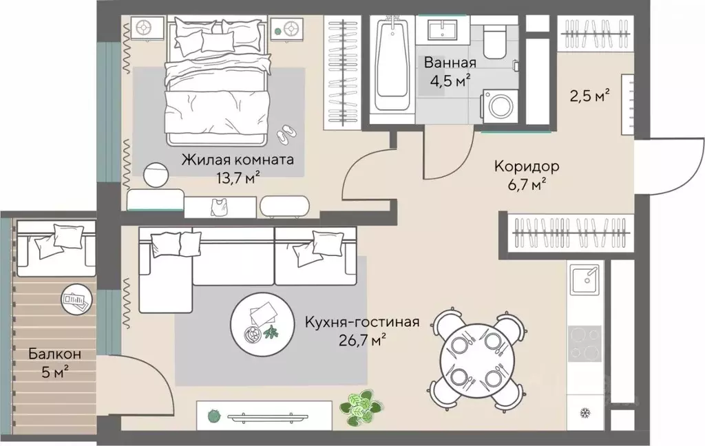 1-к кв. Свердловская область, Екатеринбург ВИЗ жилрайон, Нагорный ... - Фото 0