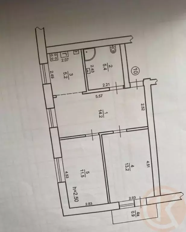 3-к кв. Крым, Евпатория ул. Советская, 3 (50.5 м) - Фото 1