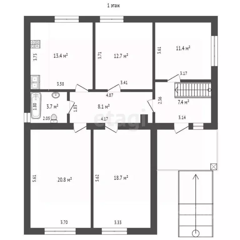 Дом в Севастополь с. Орлиное, ул. Молодежная, 34 (319 м) - Фото 1