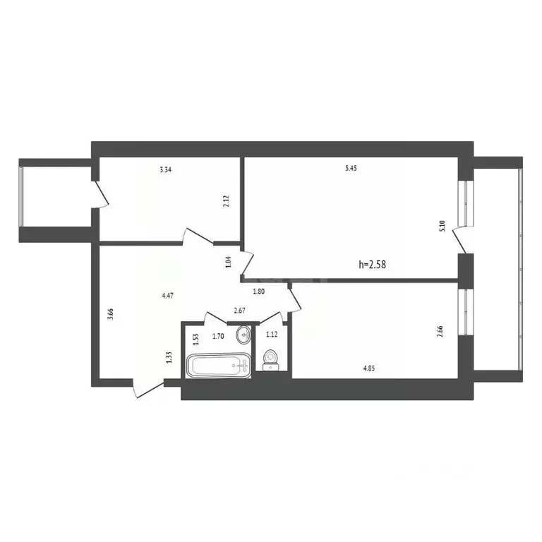 2-к кв. Красноярский край, Красноярск Парашютная ул., 25 (48.0 м) - Фото 2