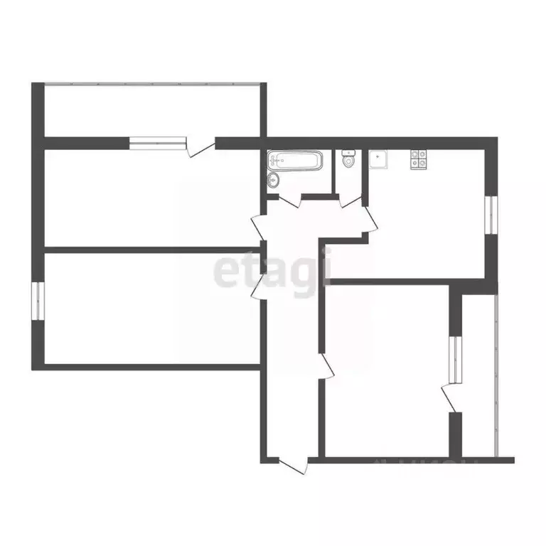 3-к кв. Воронежская область, Воронеж Краснознаменная ул., 15 (73.0 м) - Фото 1