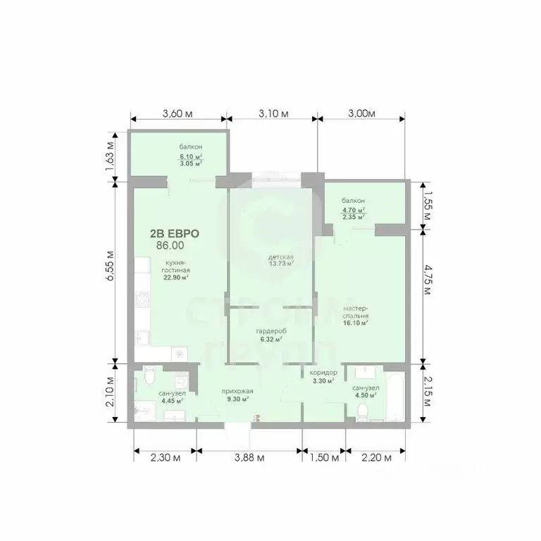 2-к кв. Владимирская область, Владимир Текстильщик СНТ,  (85.3 м) - Фото 1