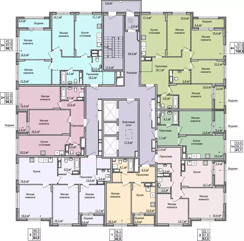 3-к кв. Нижегородская область, Нижний Новгород Мои Цветы жилой ... - Фото 2