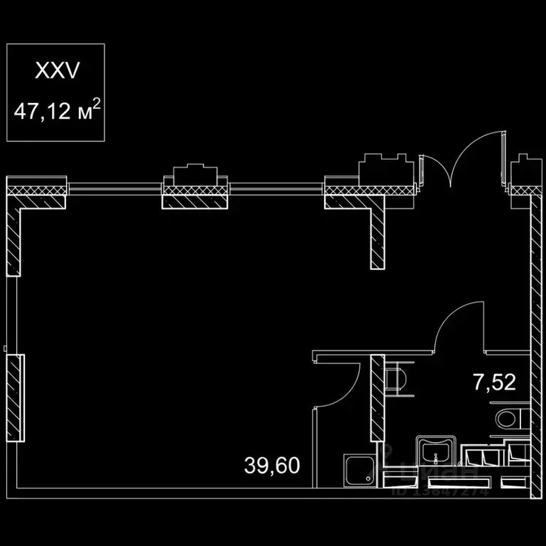 Торговая площадь в Москва 2-й Хорошевский проезд, 7С8 (47 м) - Фото 1