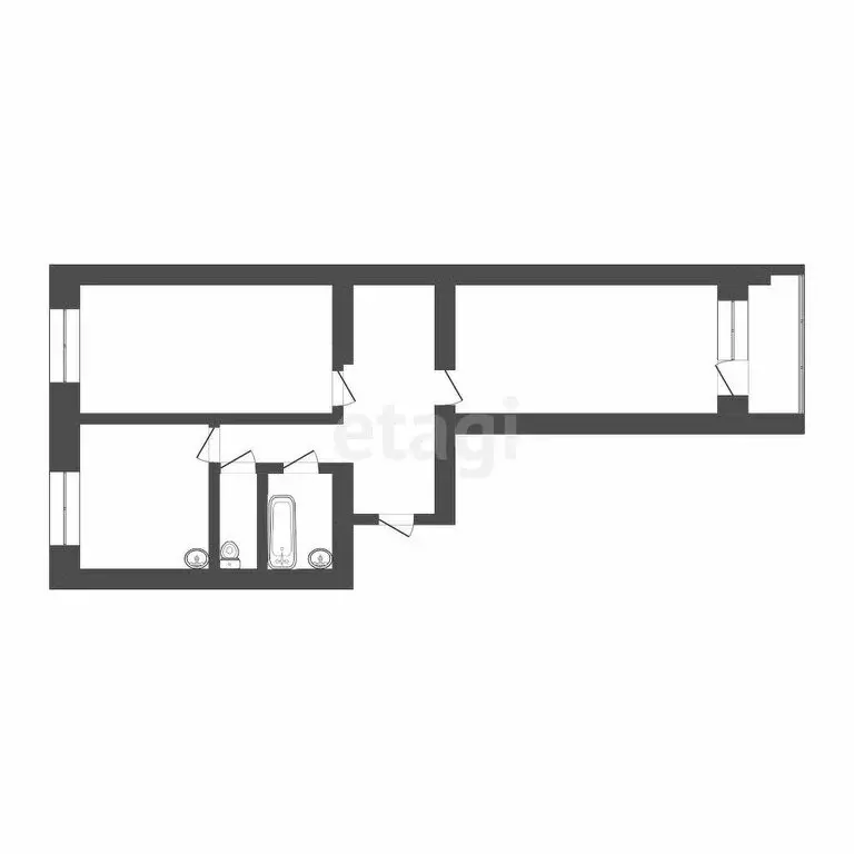 2-комнатная квартира: Томск, микрорайон Солнечный, улица Обручева, 30 ... - Фото 1