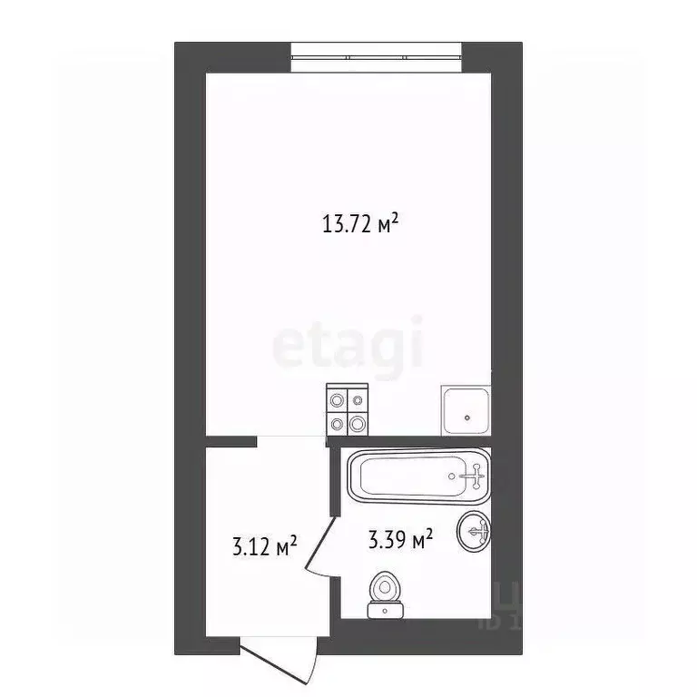 Студия Белгородская область, Белгород Донецкая ул., 79 (20.3 м) - Фото 2