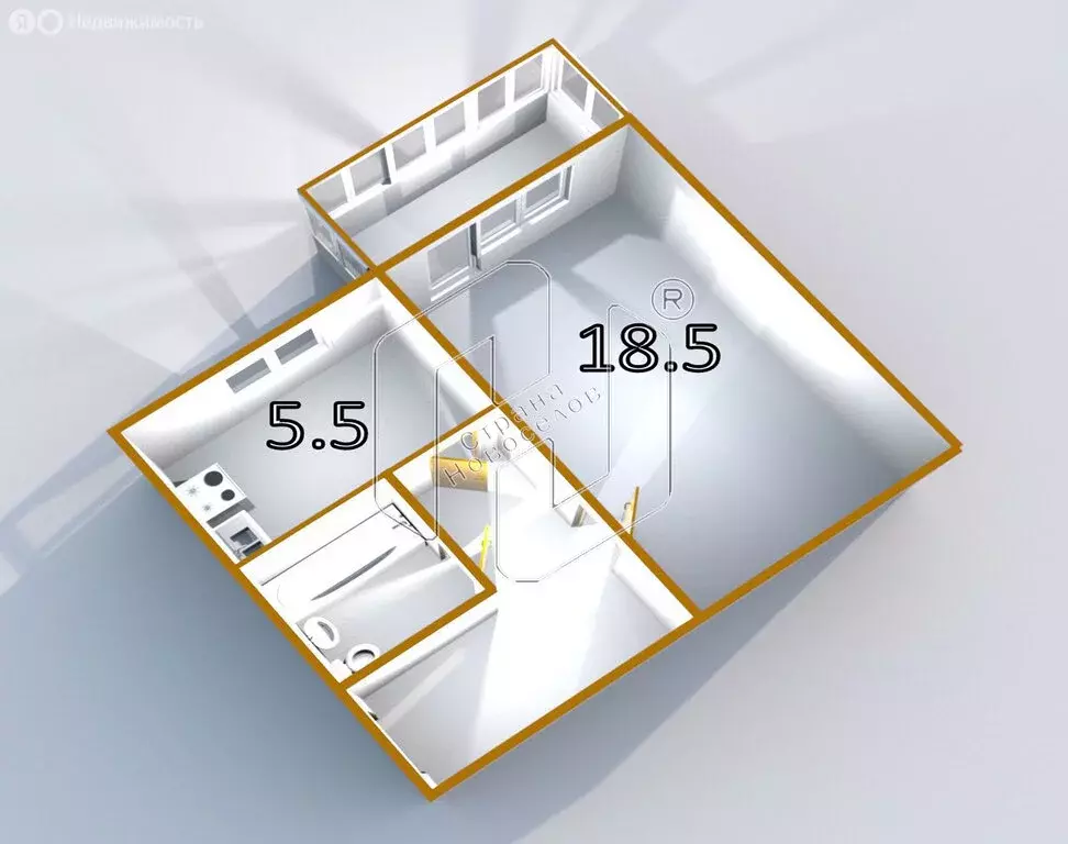 1-комнатная квартира: Саранск, улица Полежаева, 53 (31 м) - Фото 1