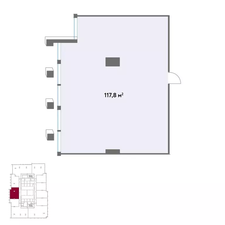Офис (117.8 м) - Фото 1