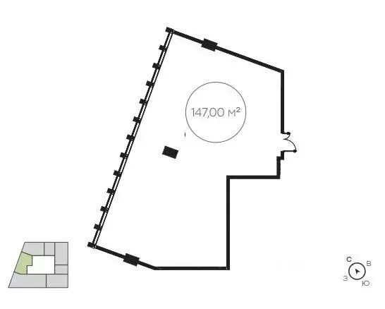 Офис в Москва ул. Обручева, Вл23 (147 м) - Фото 1