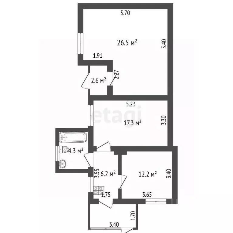 4-к кв. Ростовская область, Ростов-на-Дону ул. Баумана, 33 (125.0 м) - Фото 1