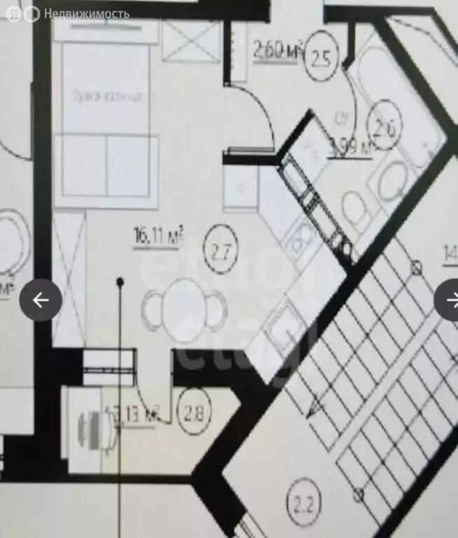 Квартира-студия: Липецк, микрорайон Университетский, ЖК Архитектор (25 ... - Фото 1