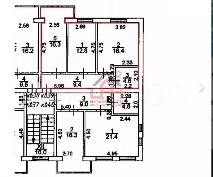 2-к. квартира, 59,5 м, 5/5 эт. - Фото 0