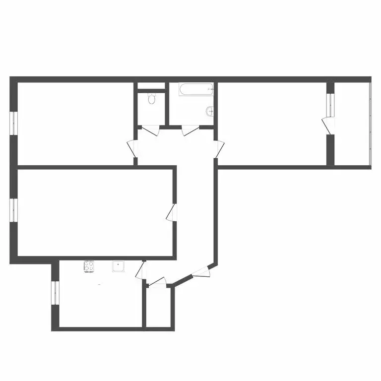 3-комнатная квартира: Тюмень, Ставропольская улица, 13 (67 м) - Фото 0