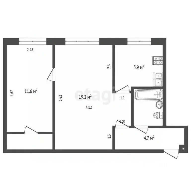 2-к кв. Ярославская область, Ярославль Автозаводская ул., 89 (44.8 м) - Фото 2