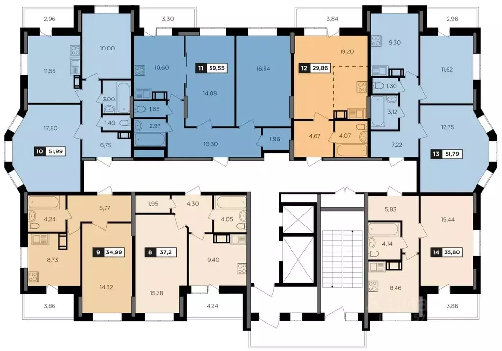 Студия Калужская область, Обнинск Комсомольская ул., 11 (29.86 м) - Фото 2