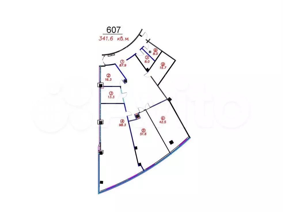 Офисный блок 341,6 м2 - Фото 0