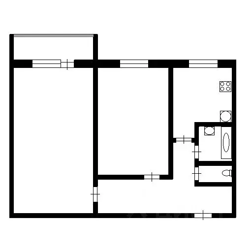 2-к кв. Калужская область, Калуга Молодежная ул., 20 (52.2 м) - Фото 2