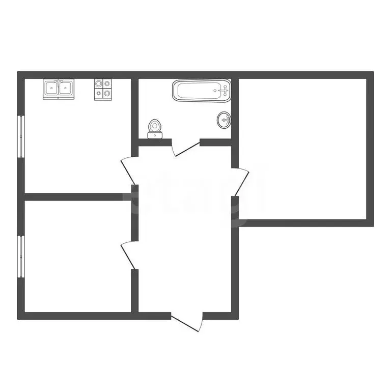 2-комнатная квартира: Ковров, улица Фёдорова, 93 (47.5 м) - Фото 1