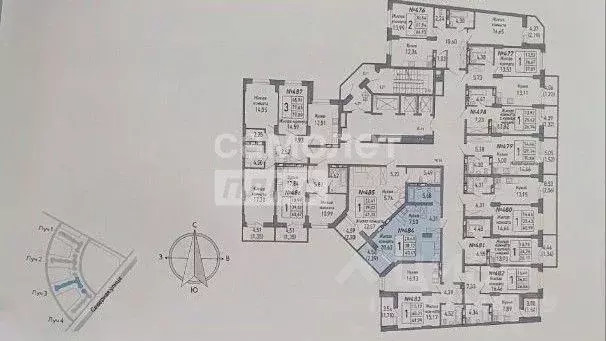 Студия Московская область, Одинцово Северная ул., 5к2 (38.0 м) - Фото 2