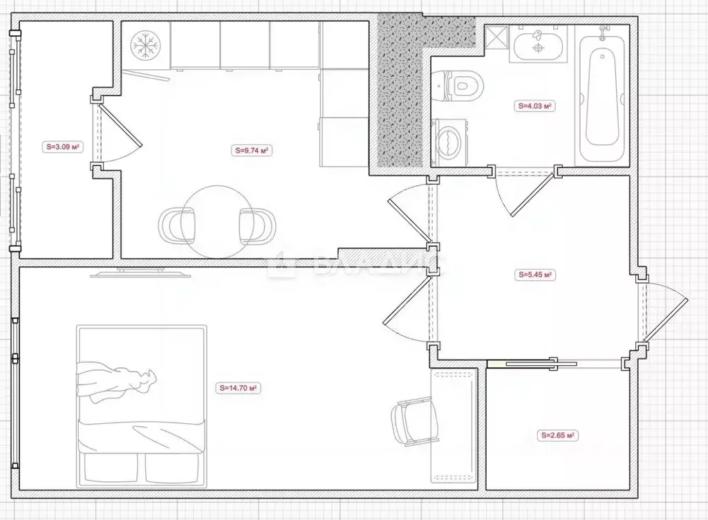 1-к кв. Московская область, Мытищи ул. Разведчика Абеля, 1 (37.5 м) - Фото 1