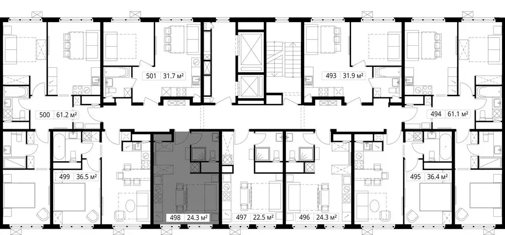 Квартира-студия: деревня Сапроново, микрорайон Купелинка, квартал ... - Фото 1