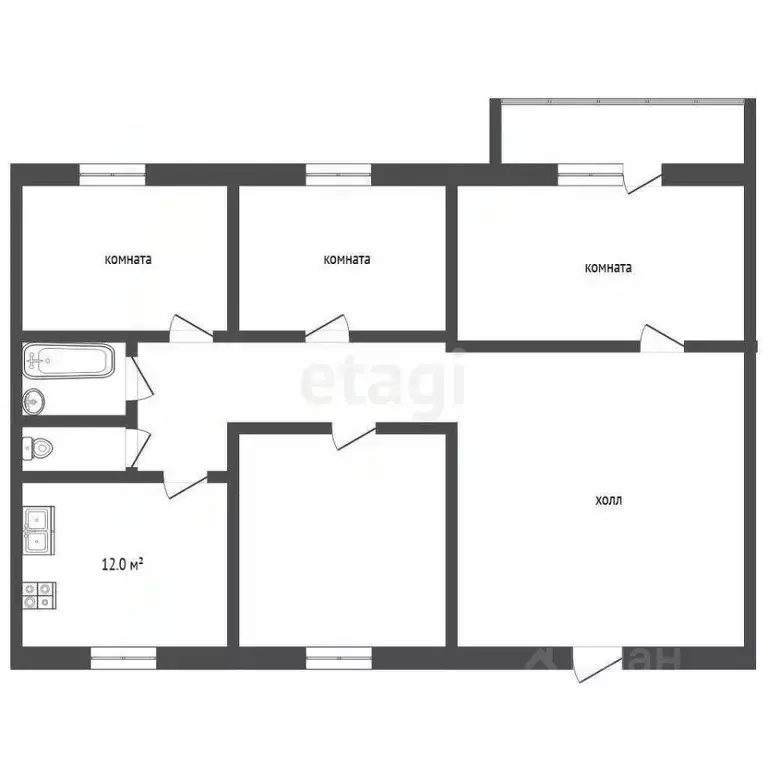 4-к кв. Московская область, Коломна ул. Дзержинского, 19 (102.5 м) - Фото 1