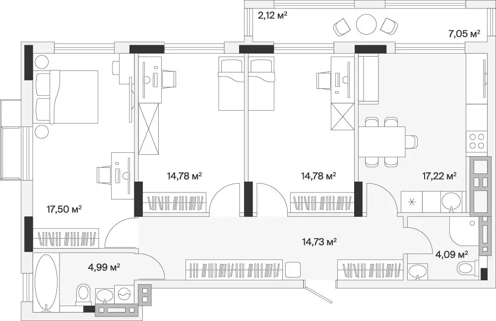 3-комнатная квартира: Малое Исаково, Первая улица, 1к4 (90.2 м) - Фото 1