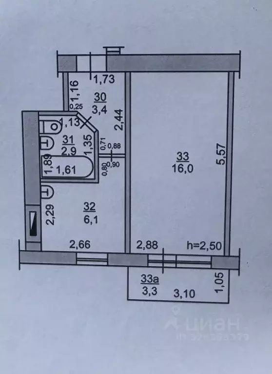 1-к кв. Ростовская область, Зверево Рижская ул., 31 (28.4 м) - Фото 1