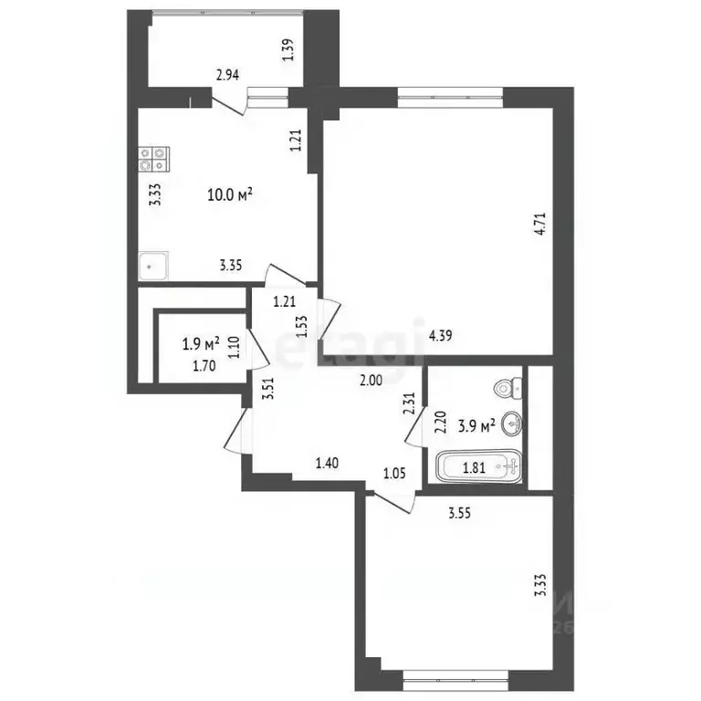 2-к кв. Москва Амурская ул., 1/2/1 (58.0 м) - Фото 2