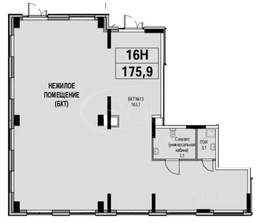 Торговая площадь в Москва Сиреневый парк жилой комплекс (176 м) - Фото 1