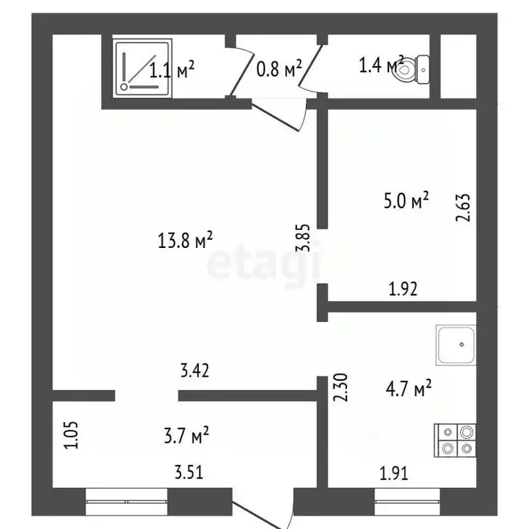 2-к кв. Саха (Якутия), Якутск Загородный кв-л, ул. Кржижановского, ... - Фото 2