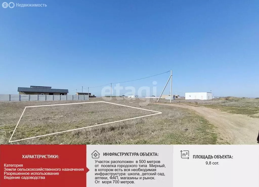 Участок в Сакский район, Штормовское сельское поселение, садоводческое ... - Фото 2
