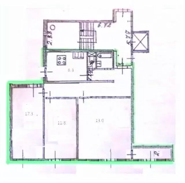 3-к кв. Санкт-Петербург ул. Десантников, 20к3 (69.0 м) - Фото 2