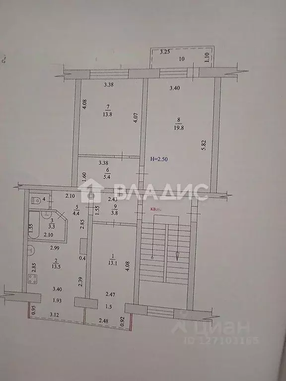 3-к кв. Краснодарский край, Ейск Красная ул., 66/2 (78.1 м) - Фото 2