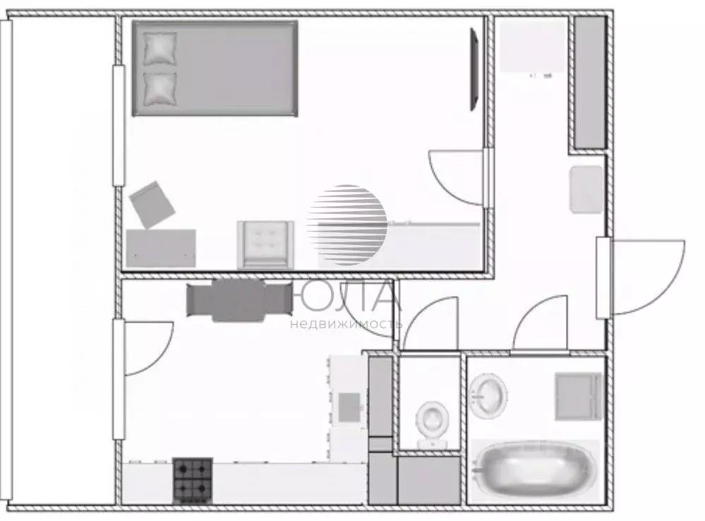 1-к кв. Санкт-Петербург просп. Героев, 25к1 (36.4 м) - Фото 2